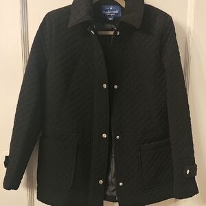 Black Quilted Women's Coat Mackintosh New England Chore Jacket M